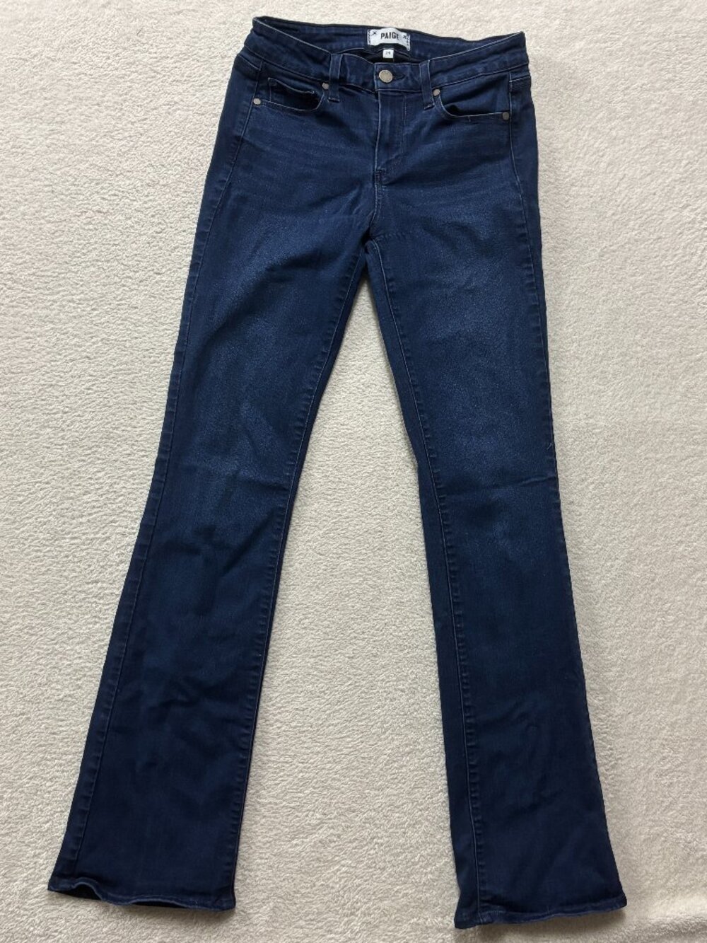 Paige Denim Manhattan Bootcut Jeans Womens 29 Dark Wash Blue Stretch